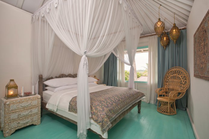 wooden turquoise floor