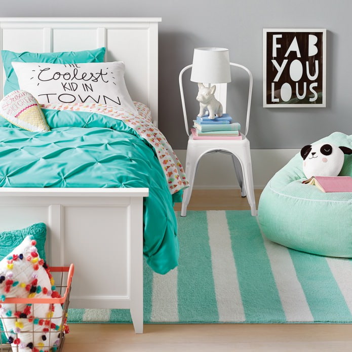 turquoise textile