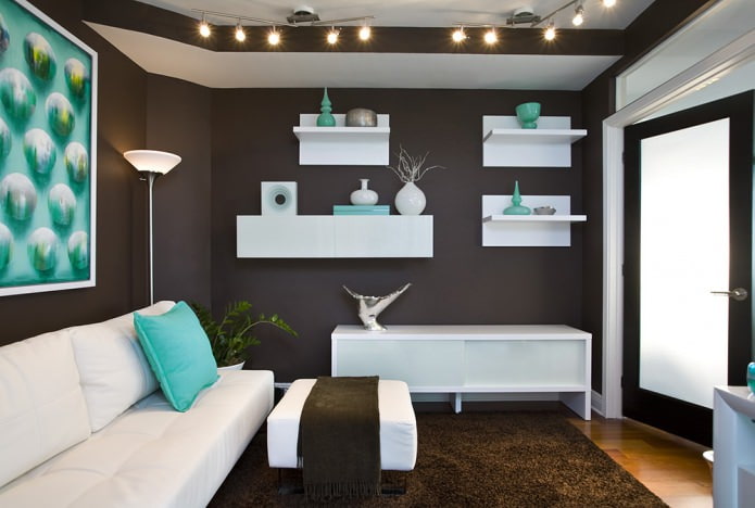 accessories on shelves