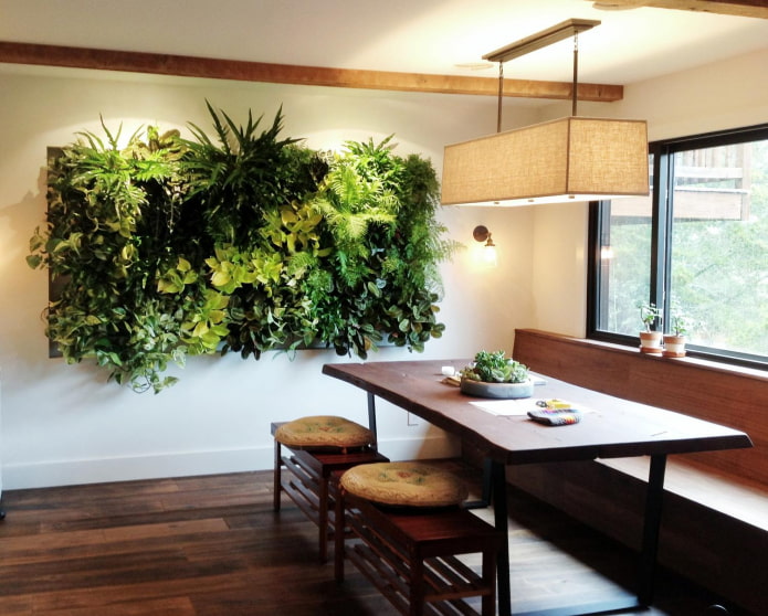 phytowall made of artificial plants