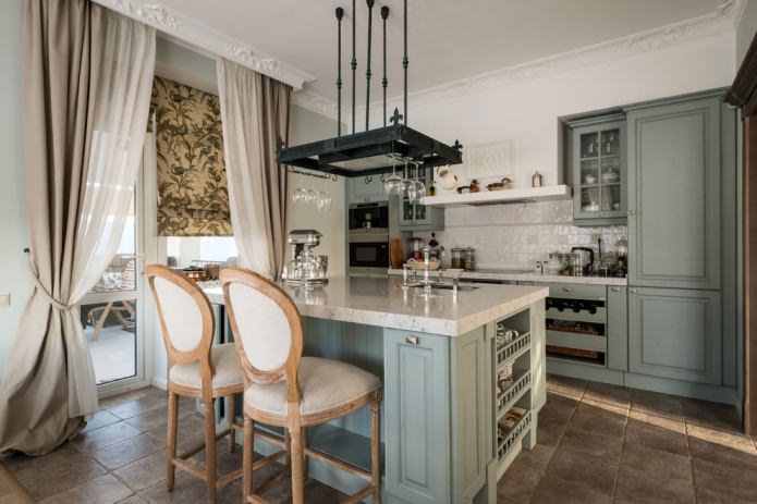 kitchen with island
