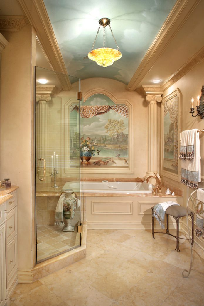 fresco in the bathroom