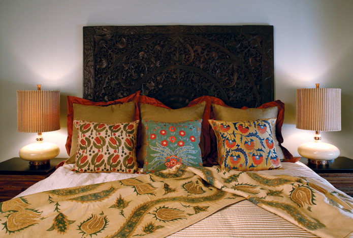 Carved headboard