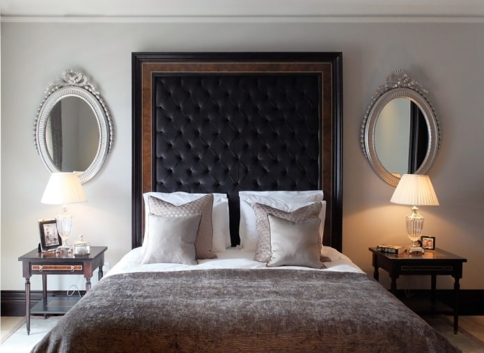 bed with headboard