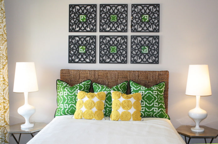 Rattan bed back