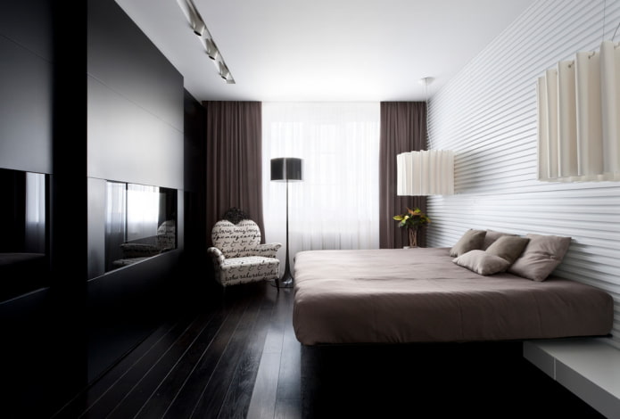 slatted wall in the headboard