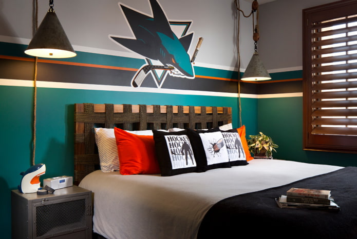 headboard in a boy's nursery