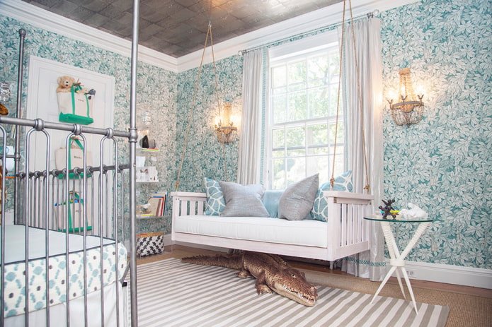 swing bed in the children's room