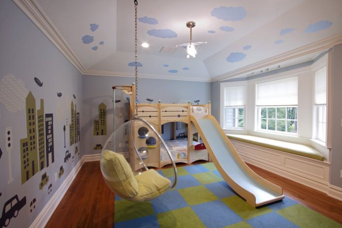 transparent chair in the children's room