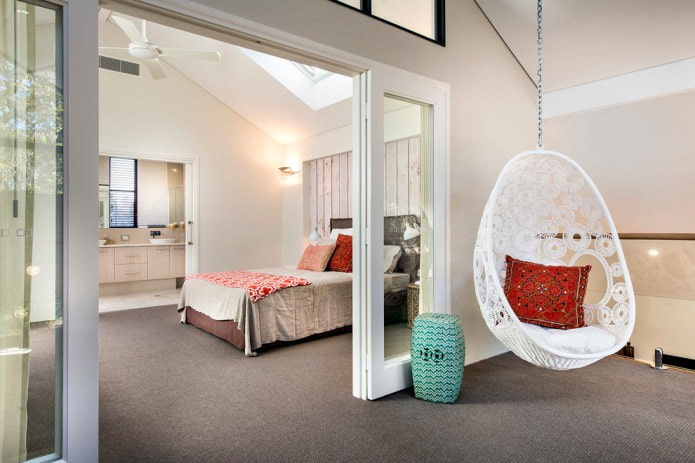 hanging chair in the interior