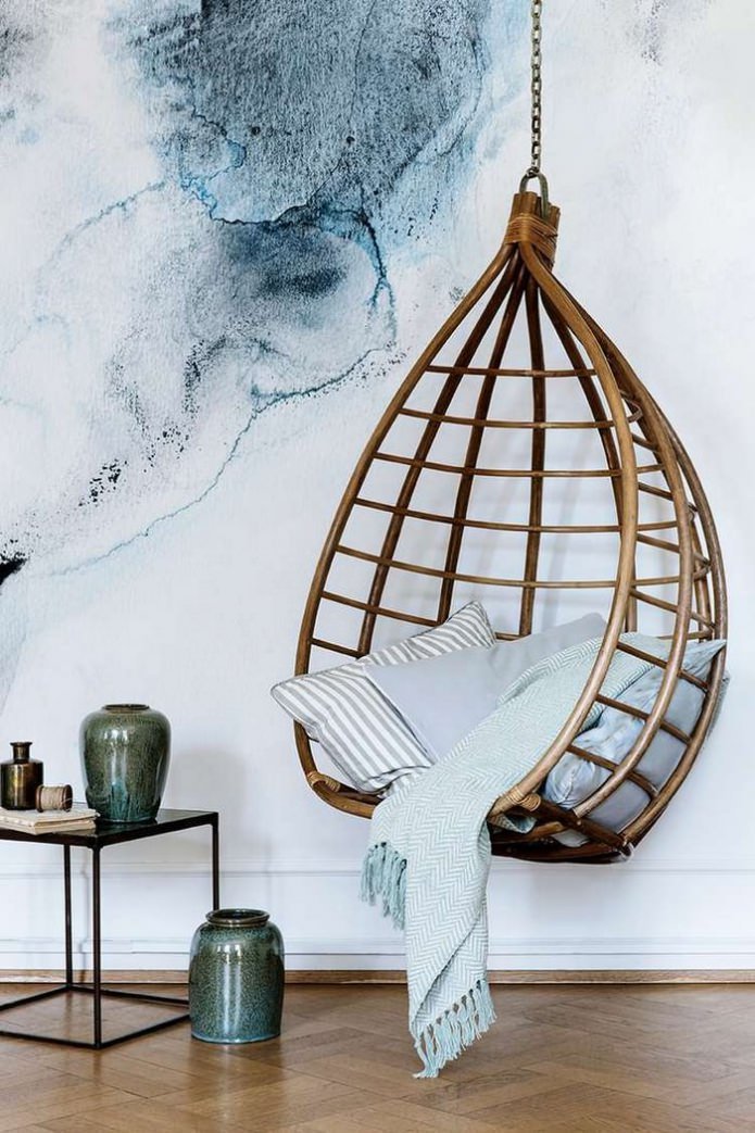 swing chair in the interior