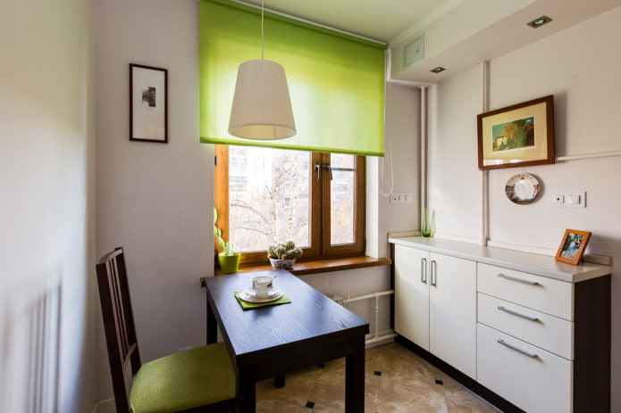 Light green curtains