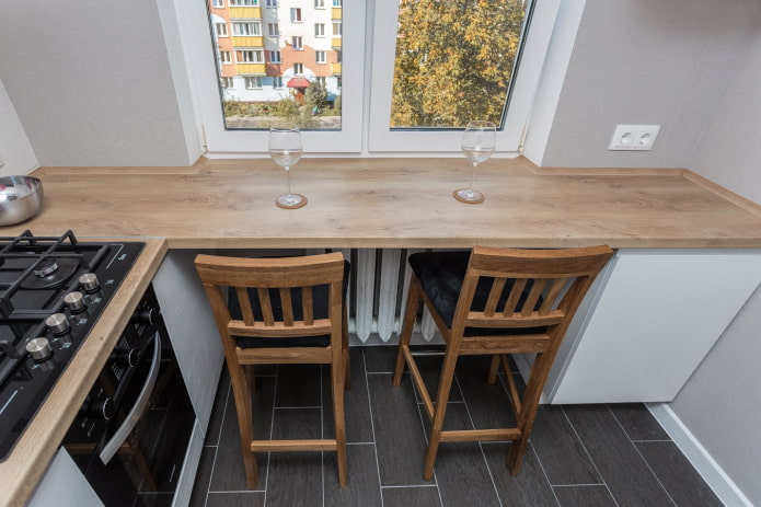 table on the windowsill