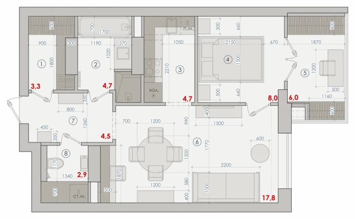 Apartment after renovation