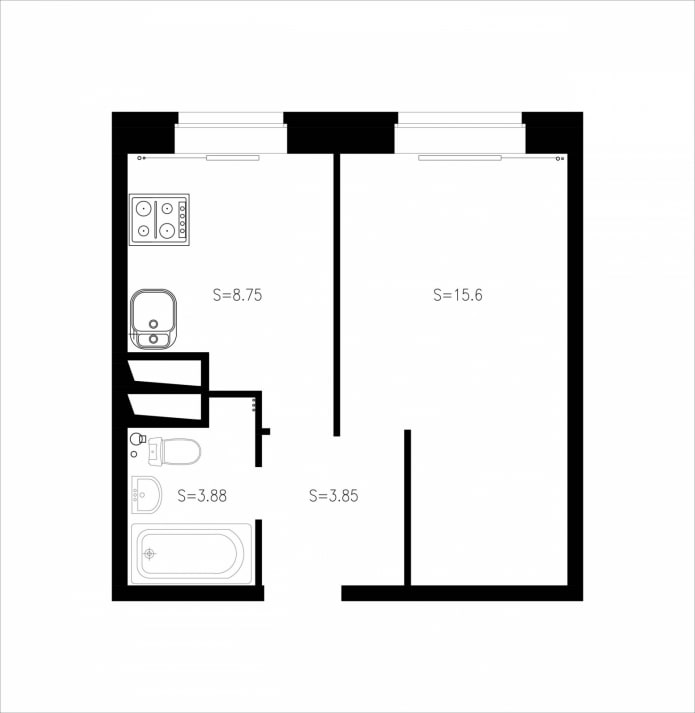 One-room apartment