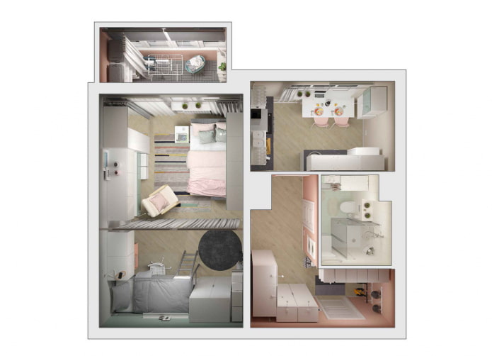 Layout with zoning