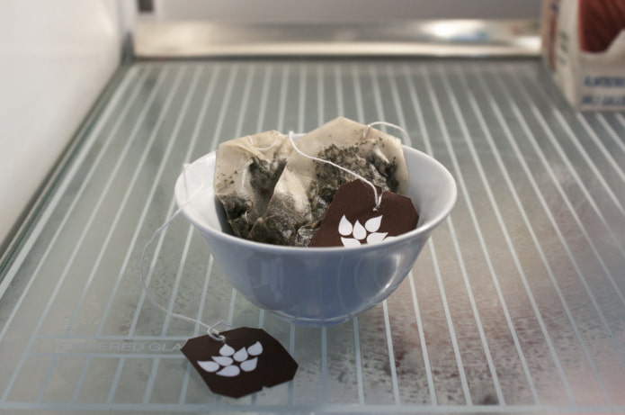 Tea bags in the refrigerator