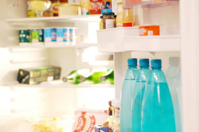 Refrigerator with food