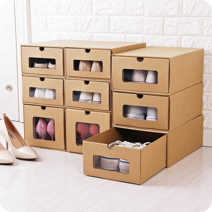 cardboard boxes