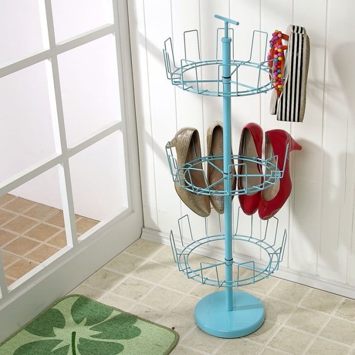 stylish rack in the hallway