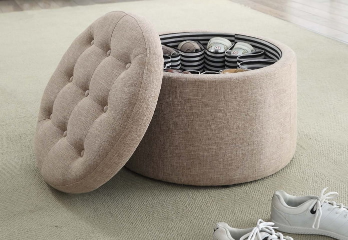 shoe storage ottoman