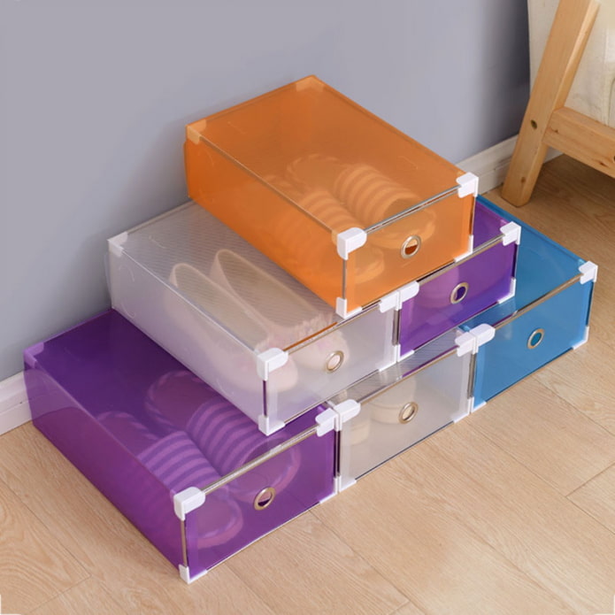 plastic boxes