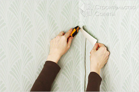 cutting wallpaper