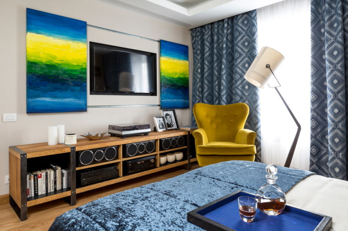TV with hidden sockets