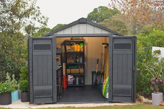 A shed with inventory