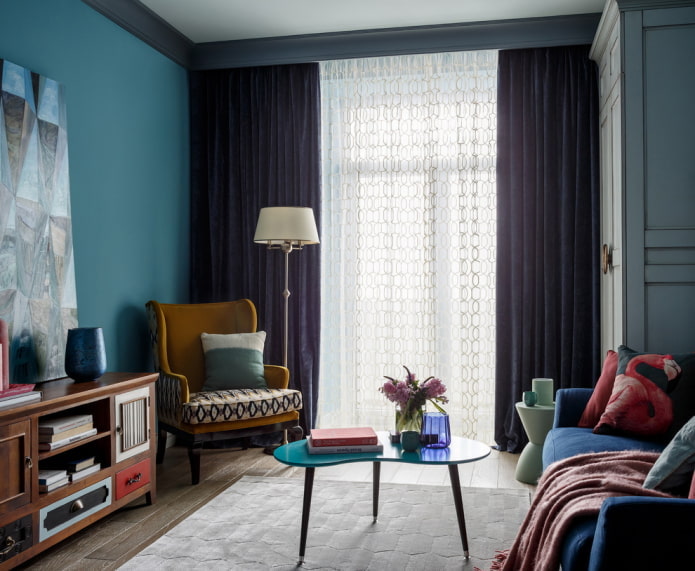 Reading chair with a floor lamp