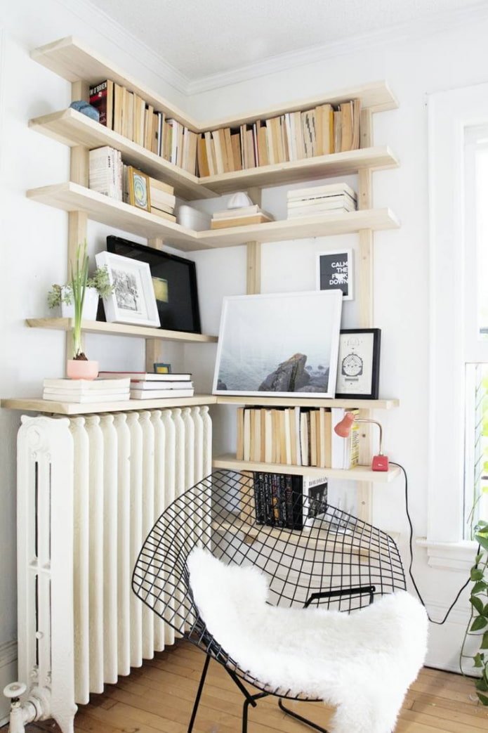 Corner shelves