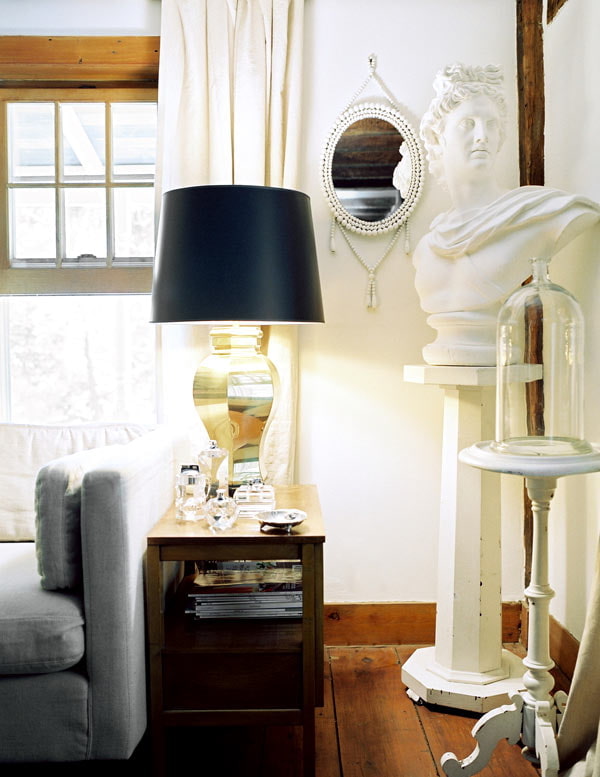 Bust in the corner of the room