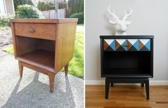 Repainting the bedside table