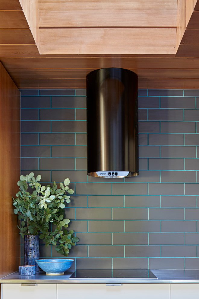 gray tile grout in the interior