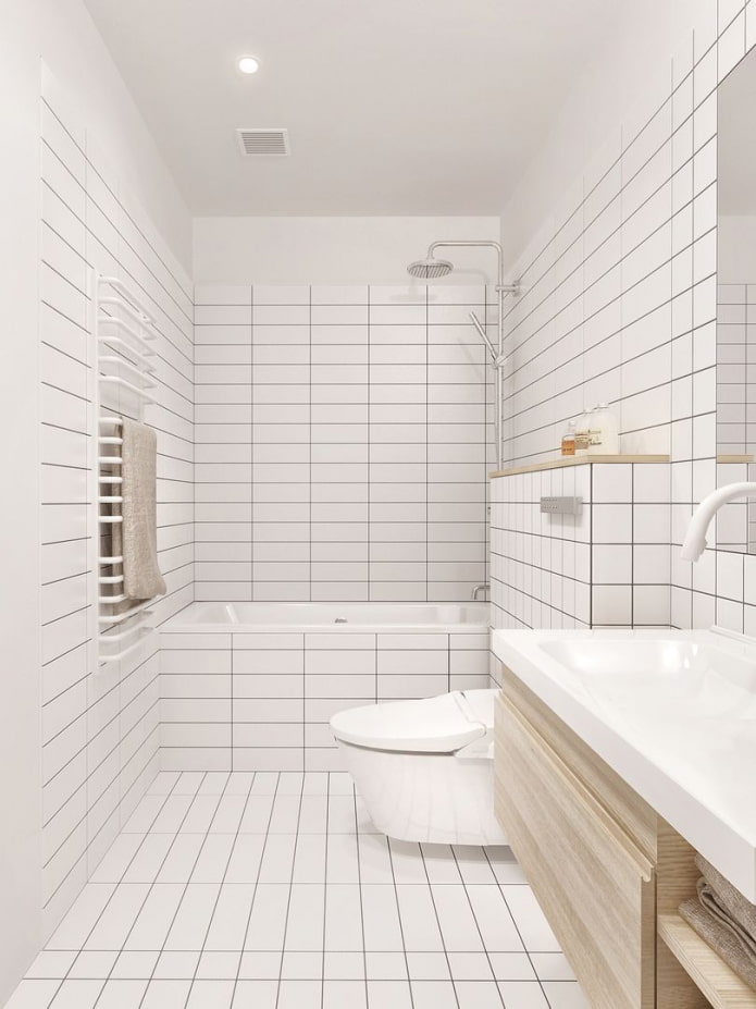 black grout for white tiles