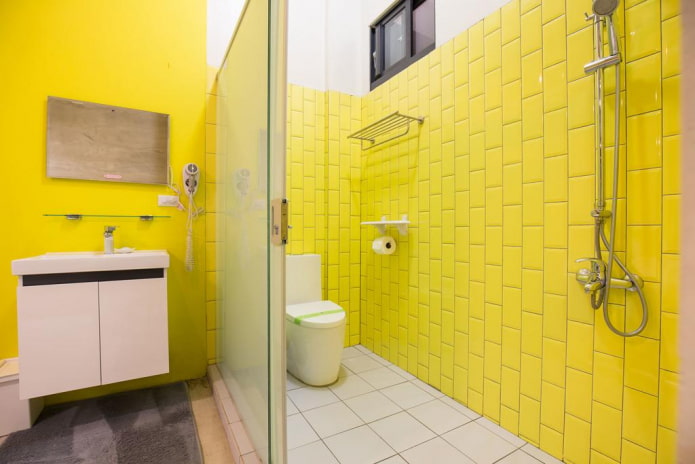 Grout for tiles in the bathroom interior