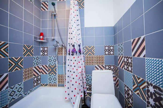 Grout for tiles in the bathroom interior
