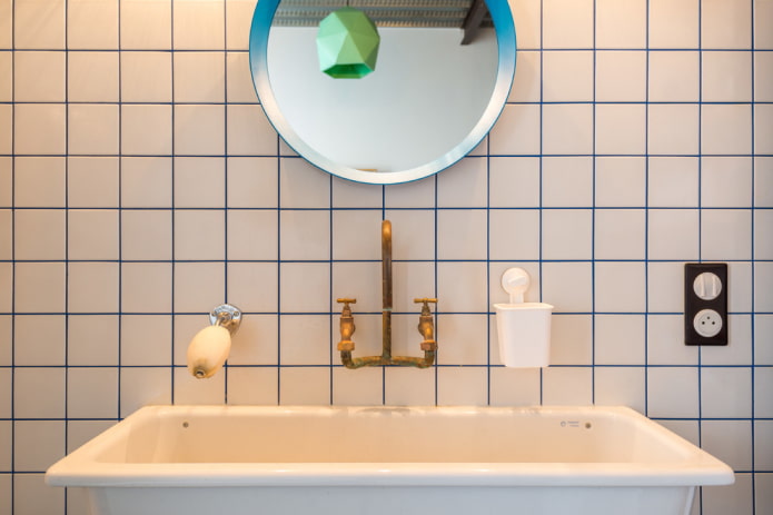 white tile grout