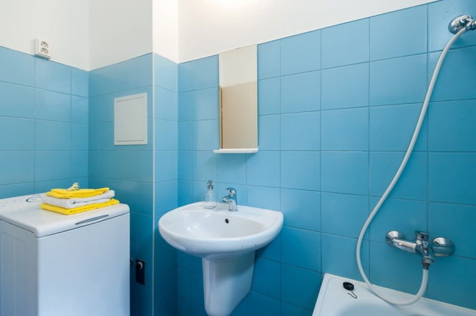 blue tile grout colors