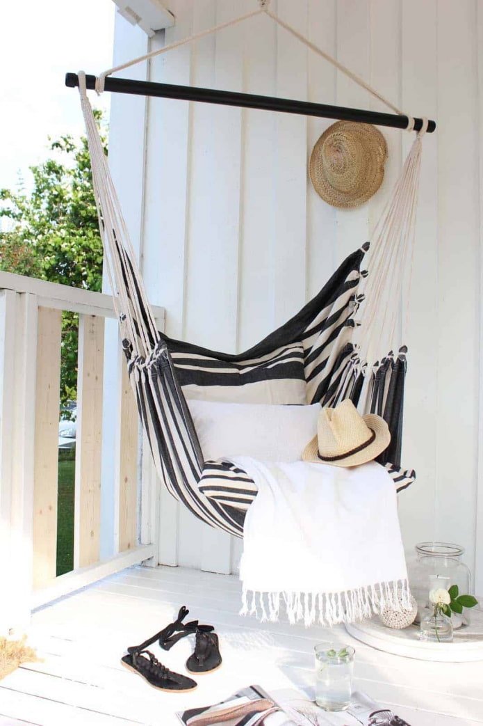 hanging hammock on the ceiling