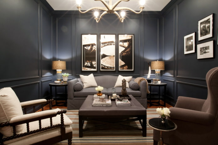 Triptych over the sofa