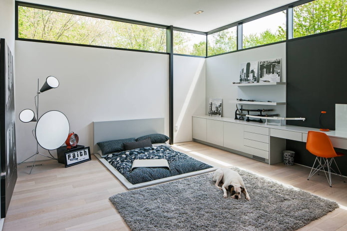 Bed on the floor