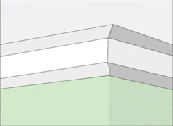 Installing skirting boards on a stretch ceiling