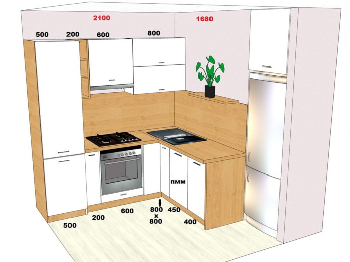Plan with dimensions