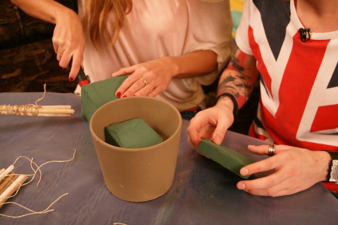 Filling the pot