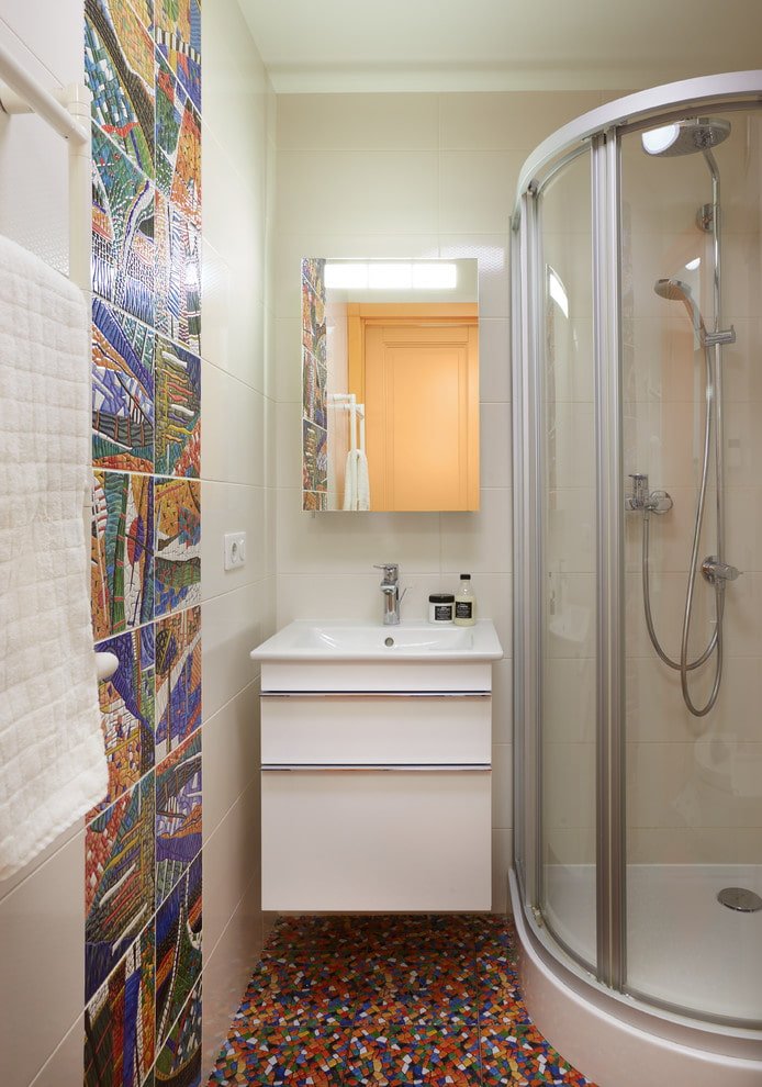 light-toned bathroom