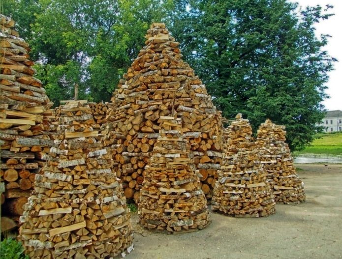 Firewood stacks