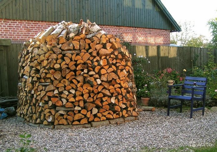A stack of firewood