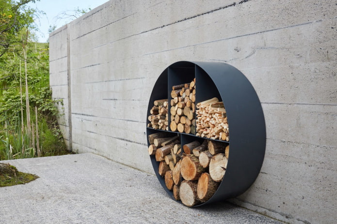 Round woodshed