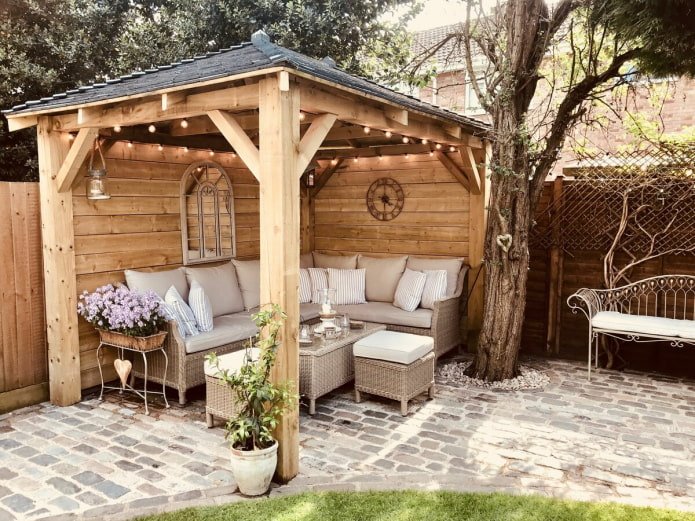 Gazebo on pillars